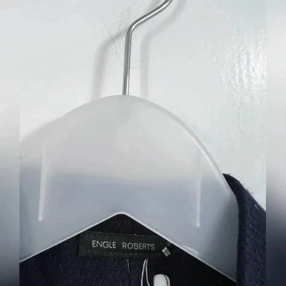 Engle Roberts Wool Navy Car Coat - Picture 2 of 4